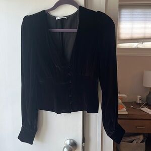 Never worn reformation velvet blouse, XS/0